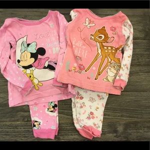 ⭐️2/$15⭐️ 2 sets Disney Baby pajamas, size 18 mo.